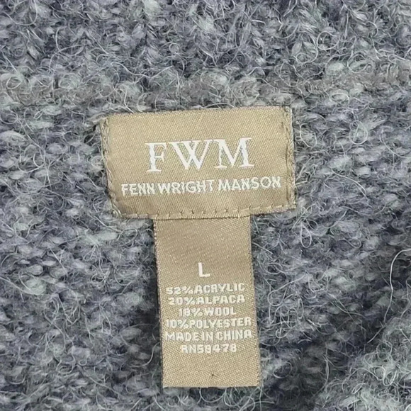 Fenn Wright Mason  Wool/Alpaca Womens Knit Cardigan Sweater Short sleeve L 4PT - Picture 4 of 6